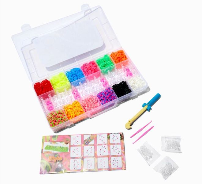Rainbow Rubber Bands Bracelet Jewellery Making Kit Girls Arts Crafts Set