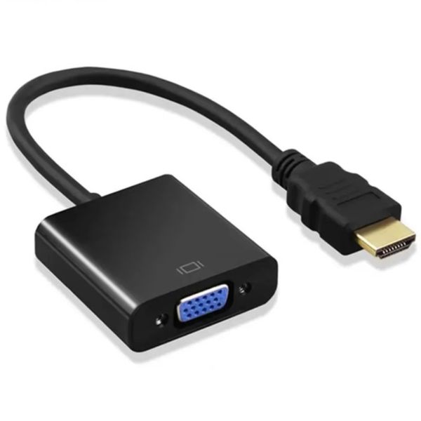 HDMI to VGA Adapter 1080P Compatible with PC Laptop Tablet Black