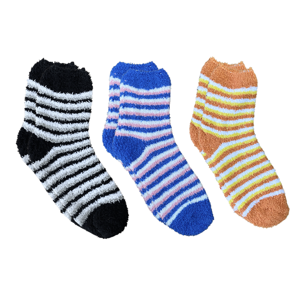 Pack of 3 Ultra Soft &amp; Fuzzy Ladies Winter Socks