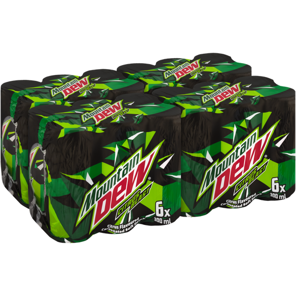 Mountain Dew 300ml Cans (4 X 6 X 300ml)