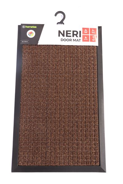 Hometex Design Doormat Brown Plain Rectangular