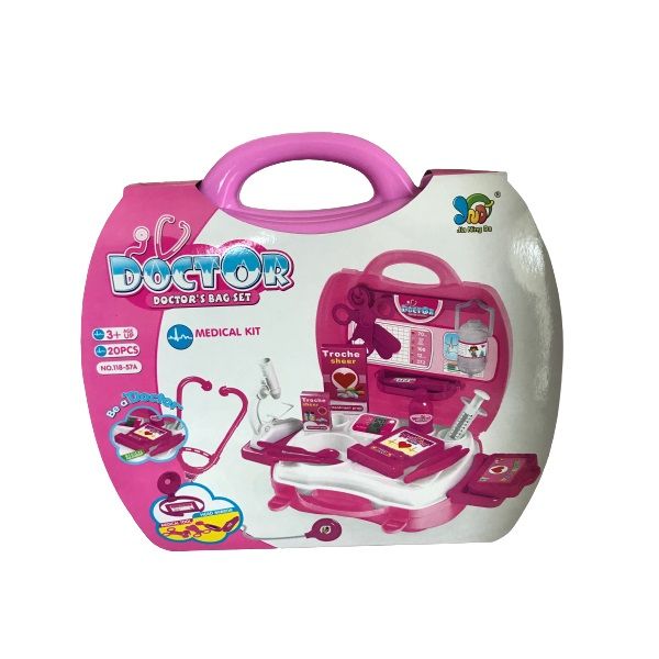 Doctors Playset - Set of 20 Pieces (Pink)