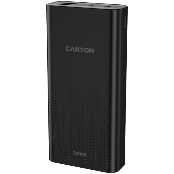 Canyon PB-2001 20,000mAh Power Bank - Black
