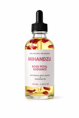 Rose Petal Body, Hair, Scalp &amp; Massage Oil with Grape Seed Oil - 100 ML