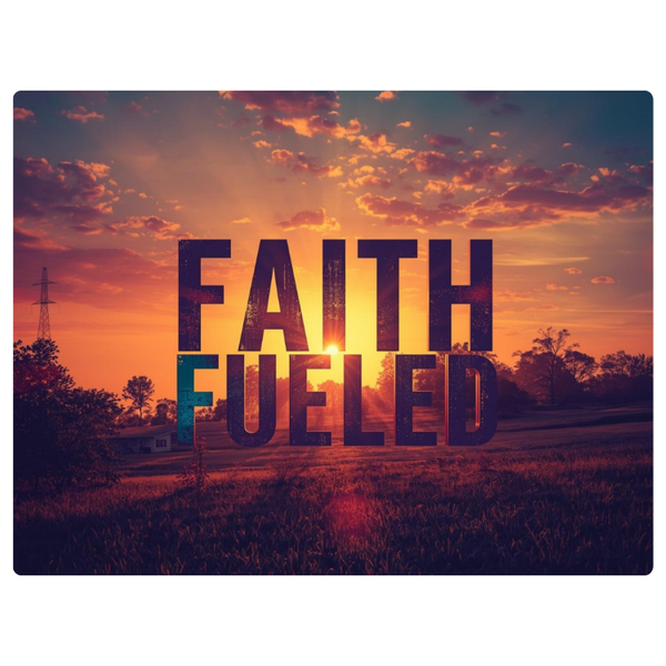 Sunset Faith Fueled Printed Mouse Pad