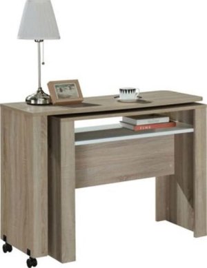 LINX Nevada Work Desk - Sonoma Oak and White