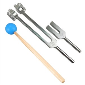 Chakra Tuning Fork Om136.1Hz &amp; 4096C Set, Instrument With Mallet&amp;Bag
