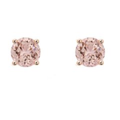 Stella Luna Round Stud earrings -Swarovski Vintage Rose Crystal Rosegold