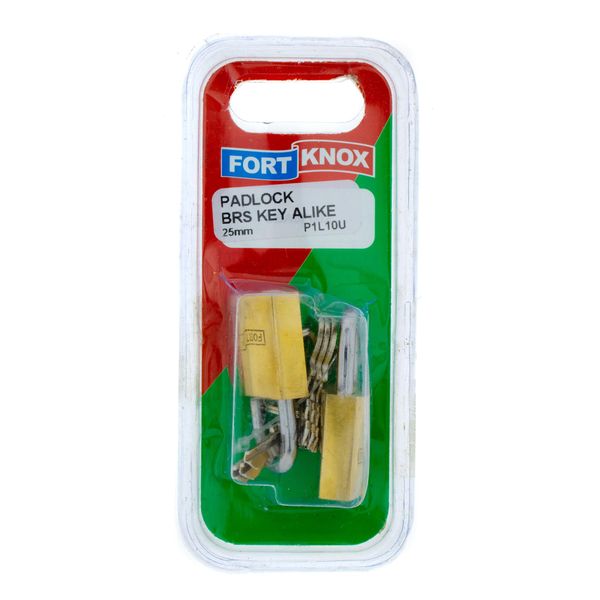 FORT KNOX Padlocks Brass Keyed Alike 25mm Q:3 P1L10U