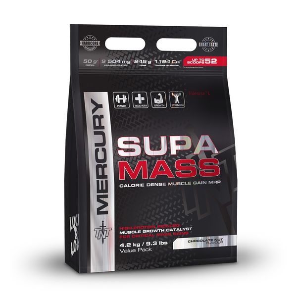 TNT Mercury Supa Mass Calorie Dense Protein Powder - Choc-Nut - 4.2kg