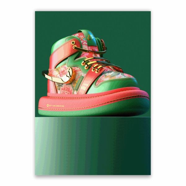 Nike ED7 Red and Green - A1 Poster