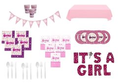 It's A Girl - 20 Guest Baby Shower Disposable Entertainment Pack