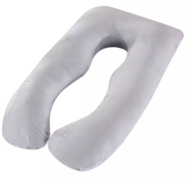 Full Body U -Shaped Maternity Pillow - Grey