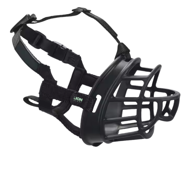 LH Dog Muzzle Breathable and Adjustable Straps Pet Muzzle - Black