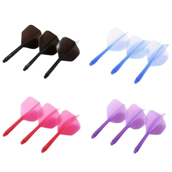 Soft Durable Intergrated Dart Flight and Stems - 12 Pack