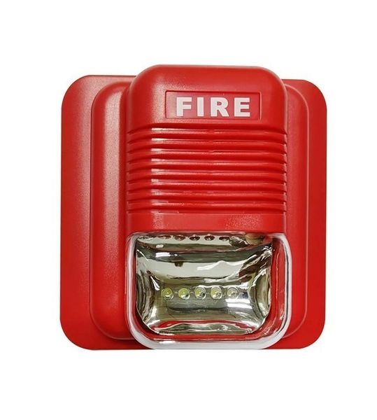 24V Fire Alarm With LED Strobe Light Warning