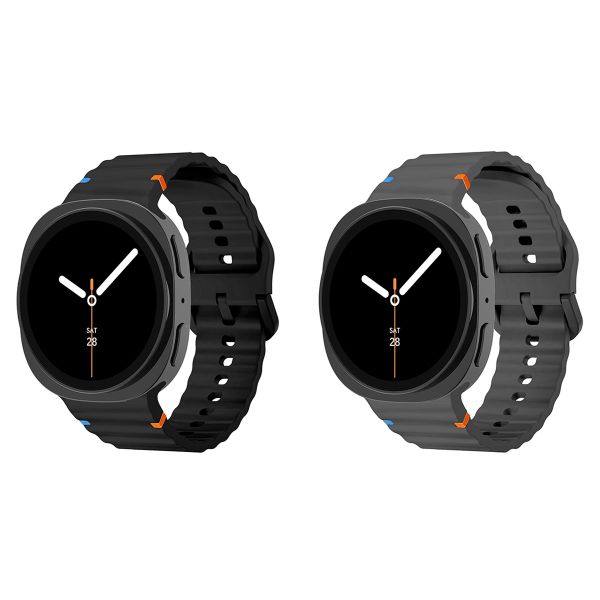 2 Pcs Silicone Sport Watch Strap Compatible with Samsung Galaxy Watch 8