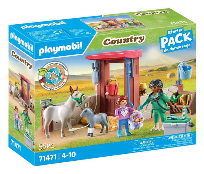 Playmobil Country - Farmyard Vet Playset - 55 Piece