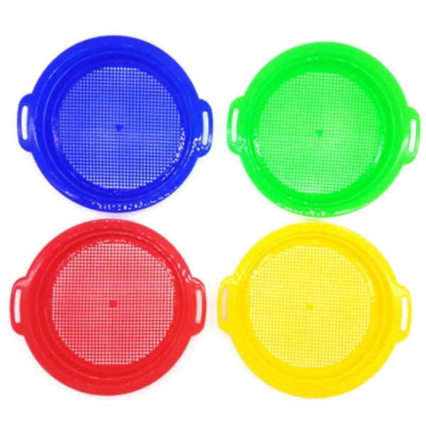 4Pcs Sand Sifter Toy 4 Pack Set Red Blue Yellow Green For Kids Toy