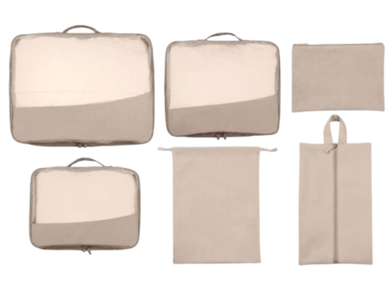 6 Piece Travel Packing Organiser Bags Set