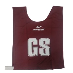 Stormforce Netball Bibs - Junior - Set of 7 Maroon