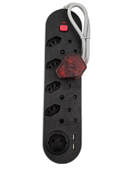 AIYI 9-Way Surge Protected Multi-Plug Power Strip with USB Ports AY299-104