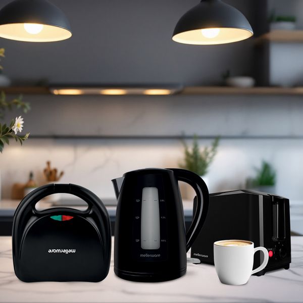 Mellerware Pack 3 Piece Kettle + Sandwich Maker + Toaster "Breakfast Pack