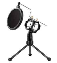 PM-214 Microphone Tripod Stand With pop Filter