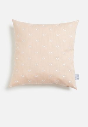 Leafy Embroidered Cushion Cover - Pink