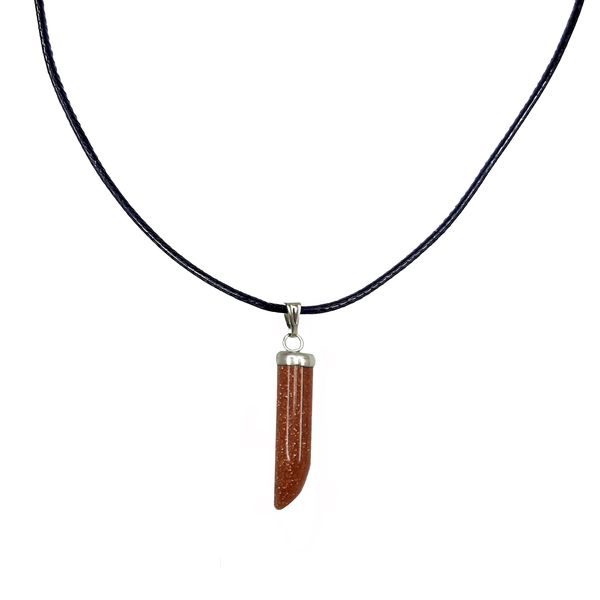 Earth Stone Collection - Gold Sand Tusk Stone Necklace