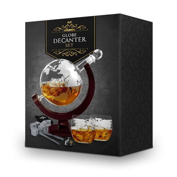 Liquor Globe Decanter Set - Whiskey Decanter Set