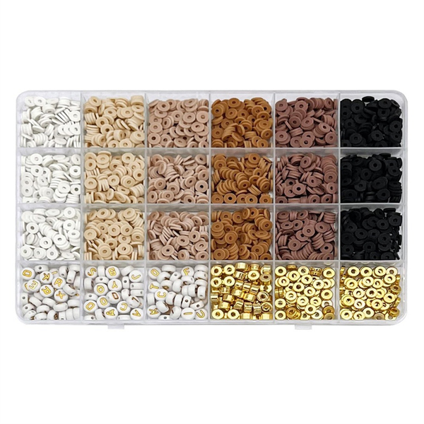 Clay Beads Bracelets for Women Bracelet Making Kit Gold B