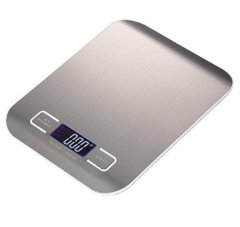 Silver Aluminum Digital Kitchen Scale
