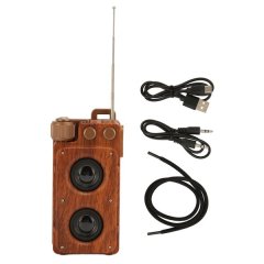 Bluetooth Speaker Vintage Decor Mini Portable Wireless FM Stereo Radio
