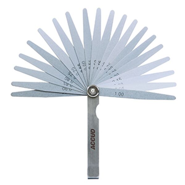 ACCUD Feeler Gauge Length 100mm (0.05-1.00mm) 20 Piece