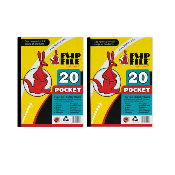 20 Pockets Flip File - pack of 2
