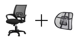 Ergonomic Office Chair Mesh Back Black Colour With Free Mesh Back Support