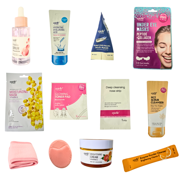 Essential Skincare Set - 12 Items Complete DIY Facial at Home