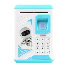 Kids ATM Password Finger Print Bank Blue