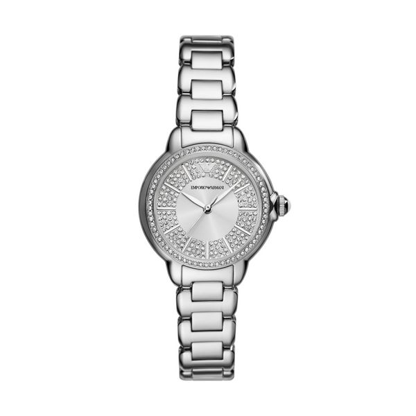 Emporio Armani Womens Silver Stainless Steel Strap Watch-AR11632
