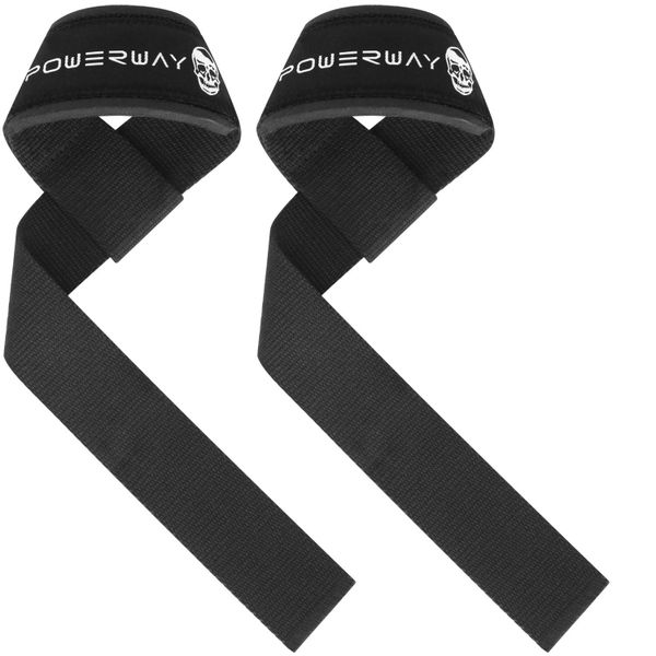 Gym Wrist Wraps - for Powerlifting &amp; CrossFit Training (Pair) - Black