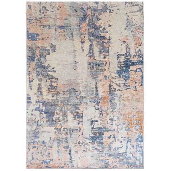 Urban Thread Namib Area Rug - Abstract Desert Navy, Peach &amp; Neutral Tones