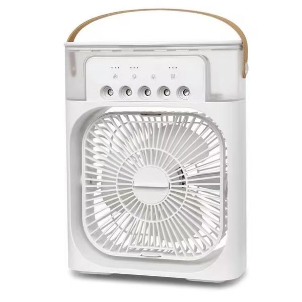 Three-in-one portable humidifier, home-use mini fan, and LED night light