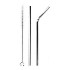Stainless Steel Reusable Straws - 3 Pieces