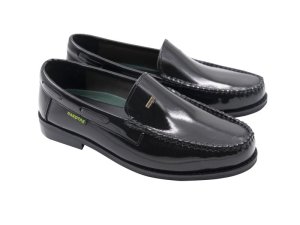 Dakotas - Men's Genuine Leather Black Slip-On Loafer