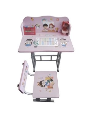 Kids Learning Chair With Table-Pink