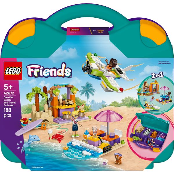 LEGO® Friends Creative Beach and Travel Suitcase Buildable Toy Set 42672