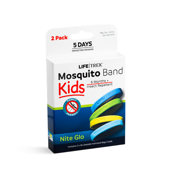 Lifetrek DEET Free Mosquito Repellent Kids Wrist Band Nite Glo 2 Pack