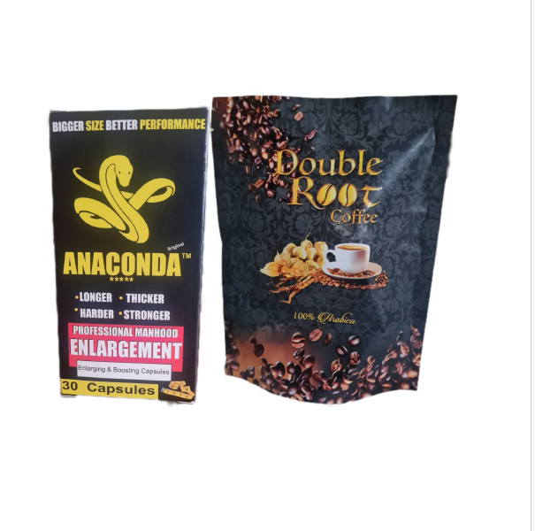 Anaconda Manhood Enlargement 30 Capsules &amp; Double Root Coffee
