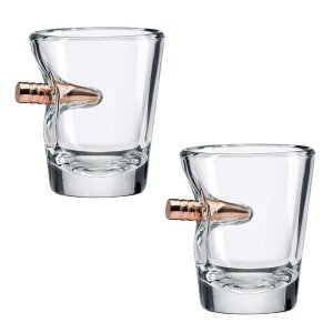 Myso Shot Glass with Bullet - Non-Toxic High-Quality Handcrafted - Set of 2